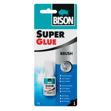 Bison Υγρή Κόλλα Στιγμής Super Glue Brush Μικρού Μεγέθους 5gr (26532)
