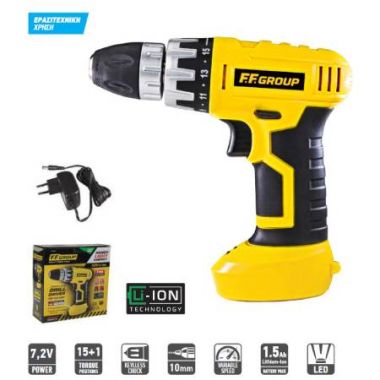 F.F. Group CDD 7.2V EASY Δραπανοκατσάβιδο μπαταρίας (41313)