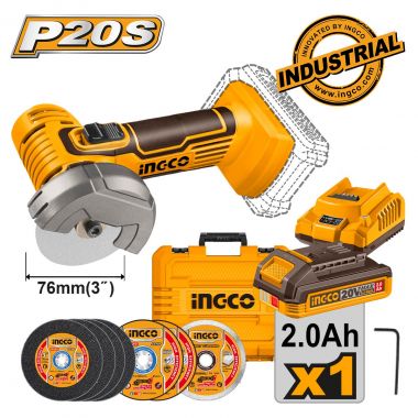 INGCO CAGLI76012E Μίνι Τροχός Μπαταρίας 76mm 20V
