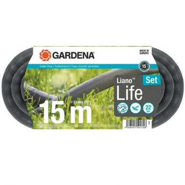 Gardena Liano Life Λάστιχο Υψηλής Πίεσης 12mm 15m SET (18445)