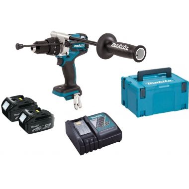 Makita DHP481RTJ Κρουστικό Δραπανοκατσάβιδο (2 μπαταρίες 18V 5Ah και βαλίτσα)