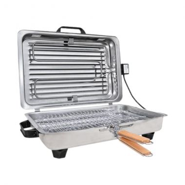Roller Επιτραπέζια Ηλεκτρική Ψησταριά Σχάρας 1050W με Καπάκι & Διπλή Σχάρα 24.5x32.5cm (20106)