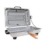 Roller Επιτραπέζια Ηλεκτρική Ψησταριά Σχάρας 1050W με Καπάκι & Διπλή Σχάρα 24.5x32.5cm (20106)