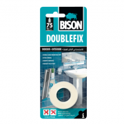 Bison Double Fix Αυτοκόλλητη Αφρώδης Ταινία Διπλής Όψης Λευκή 19mmx1.5m (66393)